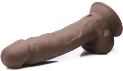 Curve Toys Ultra Realistic Sex Toys | Anal Pegging Toys>8 Inch Silexpan Hypoallergenic Silicone Vibrating Dildo
