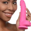 Curve Toys Silicone Dildos | Realistic Dildos>7 Inch Silicone Dildo with Balls