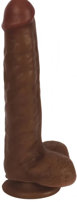 Curve Toys Ultra Realistic Sex Toys | Anal Pegging Toys>8 Inch Slim Dildo with Balls