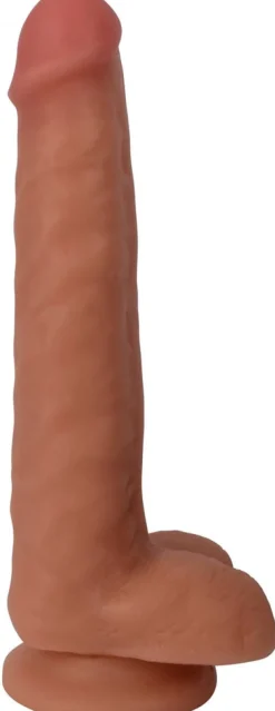 Curve Toys Silicone Dildos | Harness Compatible Dildos>8 Inch Slim Dildo with Balls