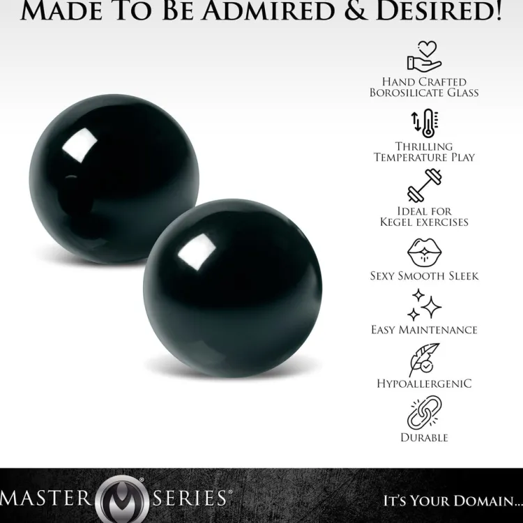 Master Series Kegel & Ben Wa Balls>Jaded Glass Ben-Wa Balls
