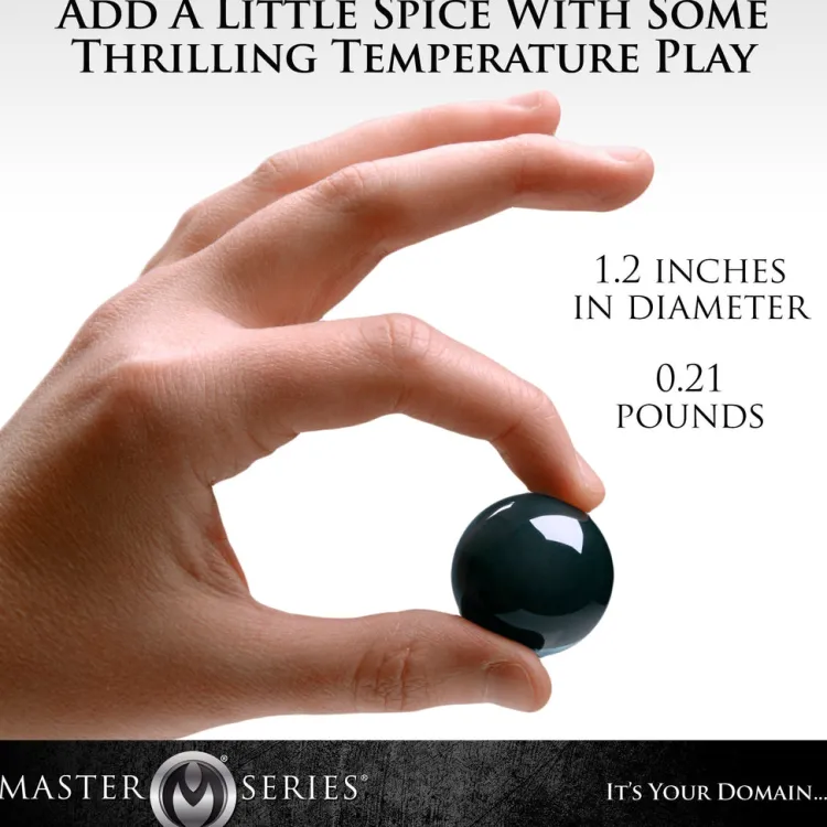 Master Series Kegel & Ben Wa Balls>Jaded Glass Ben-Wa Balls
