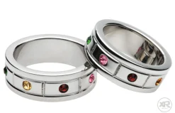 Master Series Penis Rings>Jeweled Cock Ring - 1.95 inch