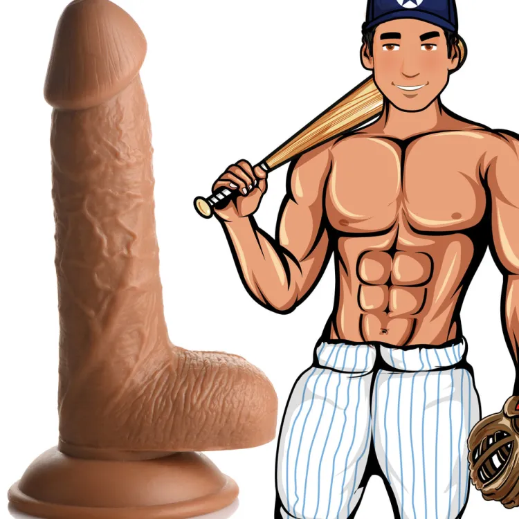 Jock Ultra Realistic Sex Toys | Realistic Dildos>Baseball Brian 7" Dildo w/ Balls