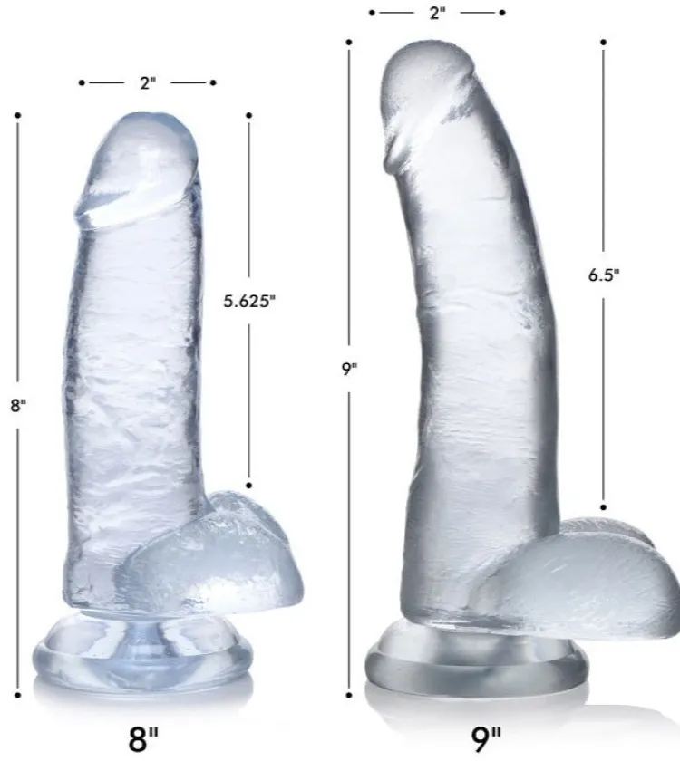 Jock Harness Compatible Dildos | Strap-On Harnesses & Dildos>C-Thru Dildo with Balls