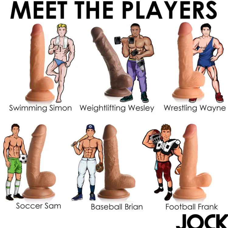 Jock Ultra Realistic Sex Toys | Realistic Dildos>Football Frank 6.75" Dildo w/ Balls