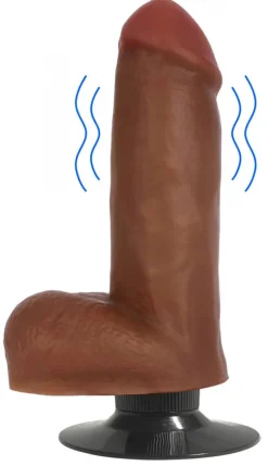 Jock Ultra Realistic Sex Toys | Vibrating Dildos>Medium Vibrating Dildo with Balls