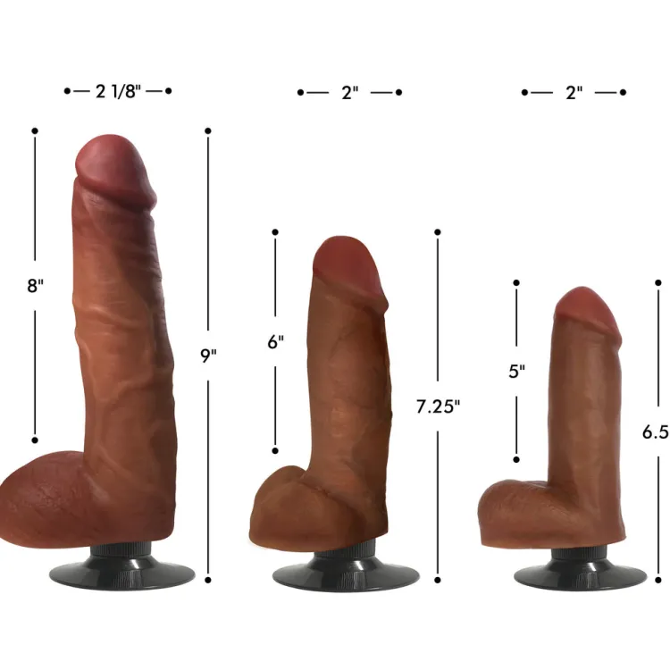 Jock Ultra Realistic Sex Toys | Vibrating Dildos>Medium Vibrating Dildo with Balls