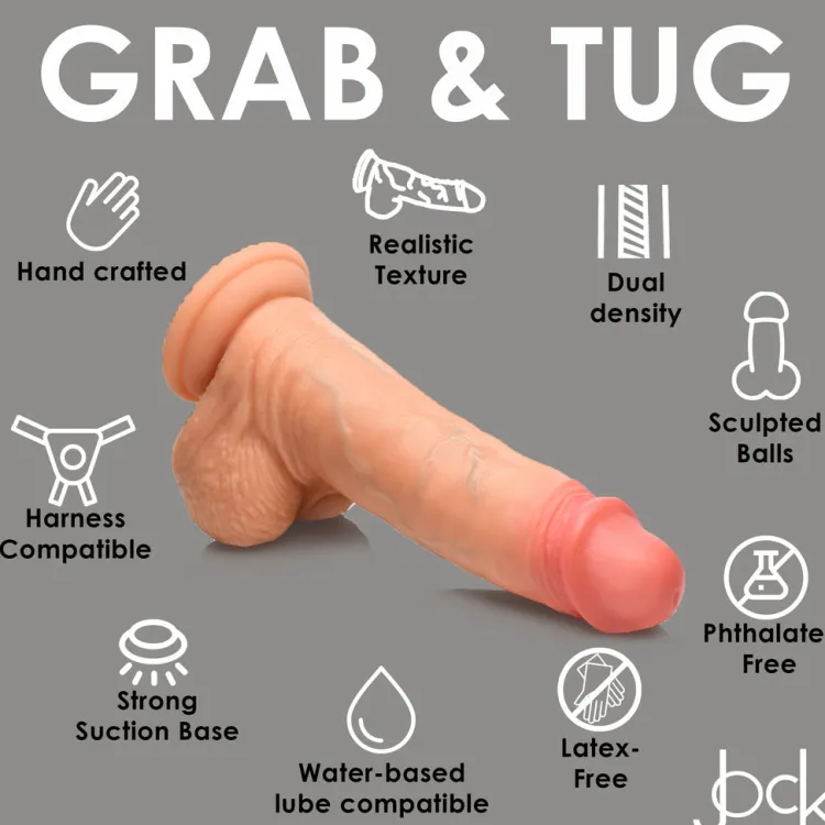 Jock Realistic Dildos>8" Realistic Skin Dildo w/ Balls