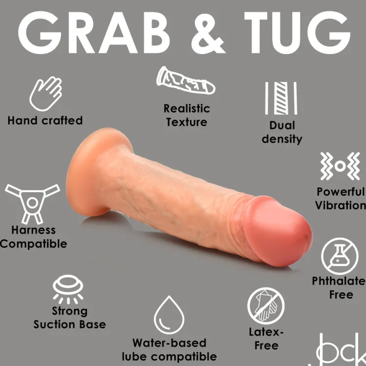 Jock Ultra Realistic Sex Toys | Vibrating Dildos>8" Vibrating Realistic Skin Dildo