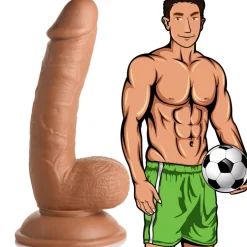 Jock Ultra Realistic Sex Toys | Realistic Dildos>Soccer Sam 7" Dildo w/ Balls