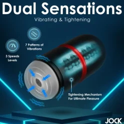 Jock Automatic & Hands-Free Masturbators | Vibrating Strokers>Tightening & Vibrating Masturbator