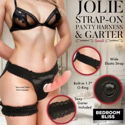 Bedroom Bliss Vibrating Panties & Lingerie | Masks & Dress-Up Accessories>Jolie Strap-On Panty Harness & Garter