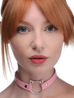 Master Series Leashes & Collars>Kinky Kitty Ring Slim Choker