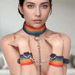 Master Series Sex Toy Kits & Collections | Leashes & Collars>Kinky Pride Rainbow Bondage Set