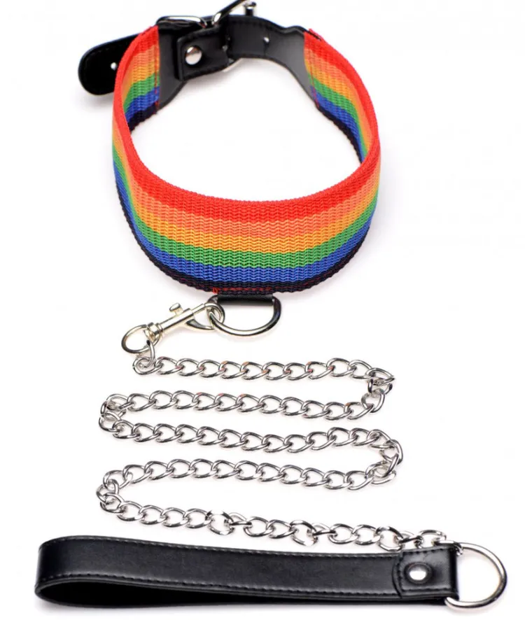 Master Series Sex Toy Kits & Collections | Leashes & Collars>Kinky Pride Rainbow Bondage Set