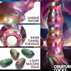 Creature Cocks Silicone Dildos | Large Dildos>Larva Silicone Ovipositor Dildo with Eggs