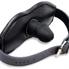Strict Leather Ball Gags & Mouth Restraints | Masks & Dress-Up Accessories>Leather Padded Silicone Penis Mouth Gag