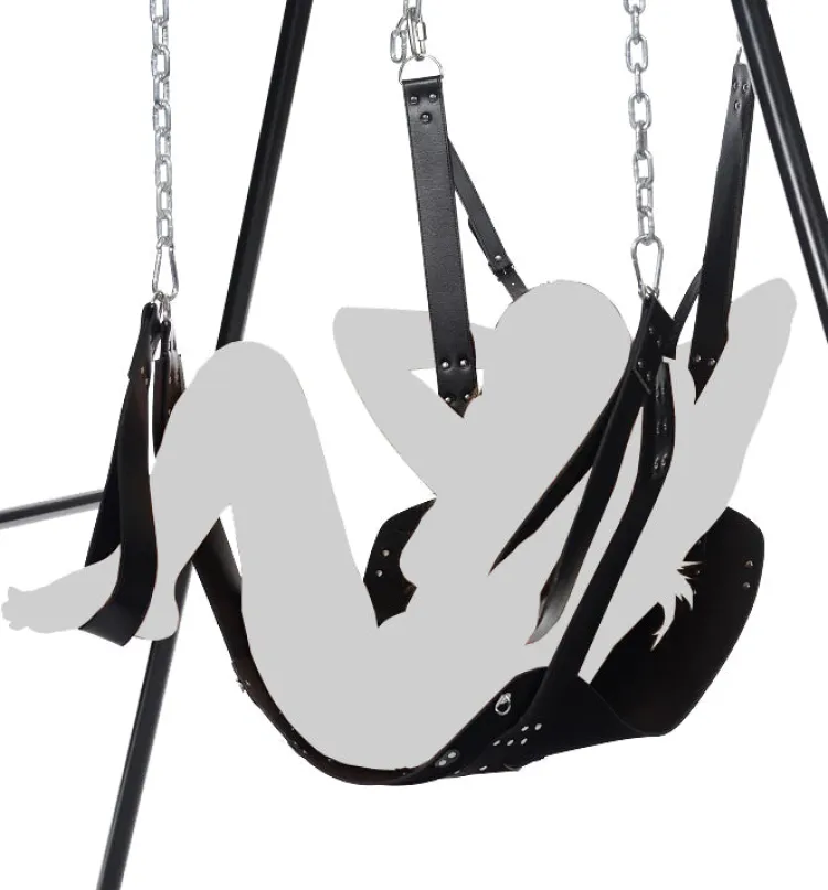 STRICT Luxury Toys | Sex Furniture, Swings, & More>Leather Swing with Pillows and Stirrups