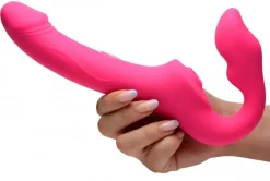 Strap U Anal Pegging Toys | Strapless Strap On Dildos>Licking and Vibrating Strapless Strap-On with Remote Control