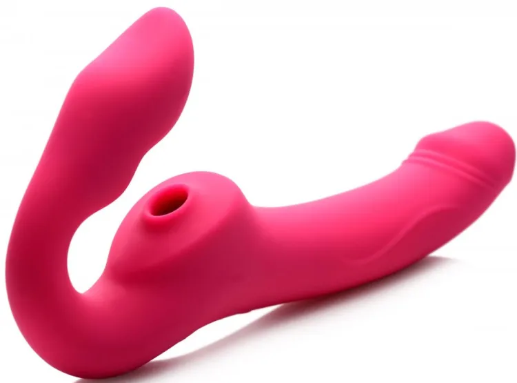 Strap U Anal Pegging Toys | Strapless Strap On Dildos>Licking and Vibrating Strapless Strap-On with Remote Control