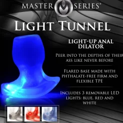 Master Series Unique Anal Toys | Butt Plugs>Light-Tunnel Light-Up Anal Dilator