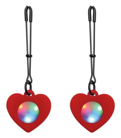 Charmed Nipple Clamps & Stimulators>Light-Up Charm Decorated Nipple Clamps