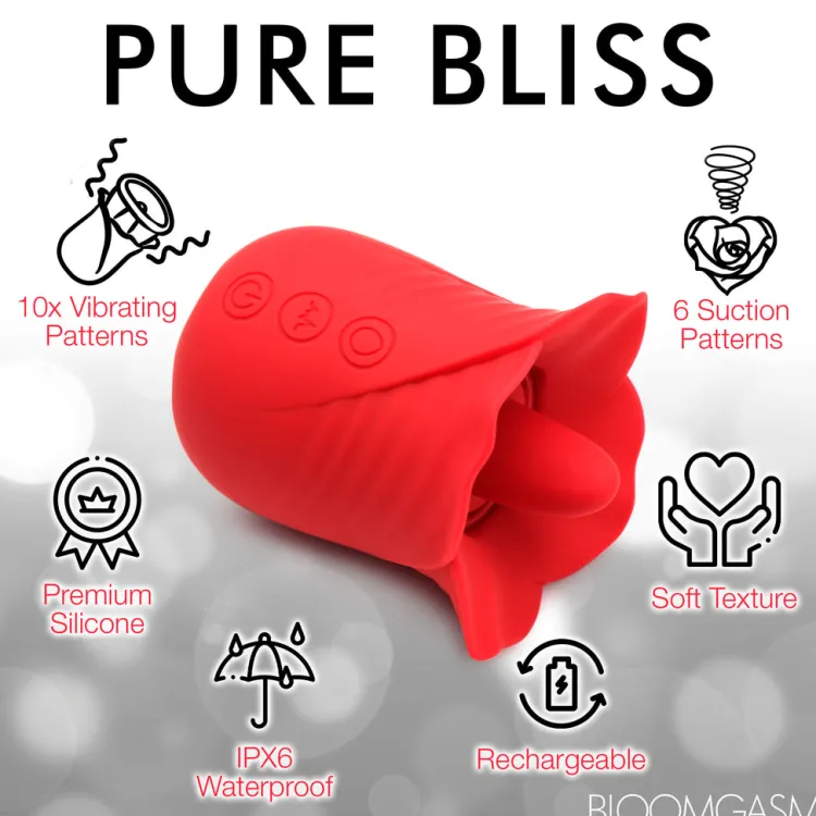 Bloomgasm Silicone Vibrators | Waterproof Vibrators>Lily Lover Sucking & Vibrating Clitoral Stimulator