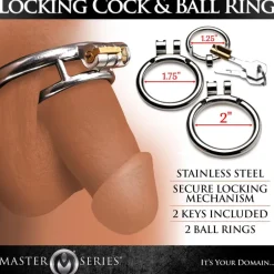 Master Series Cock & Ball Devices | Penis Rings>Locking C and B Ring