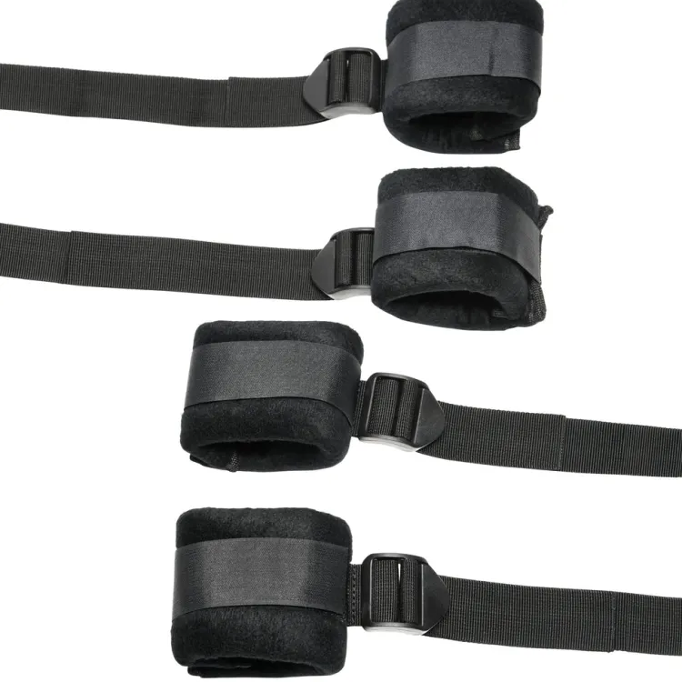 Bedroom Bliss Sex Toy Kits & Collections | Starter Bdsm & Bondage Kits>Lover's Bed Restraint System
