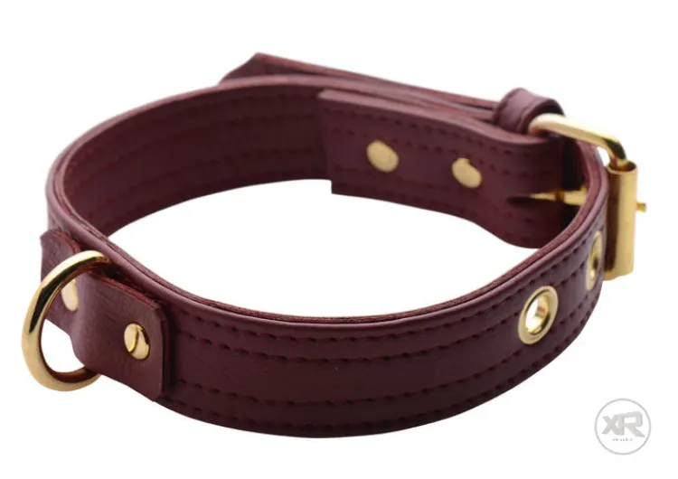 Strict Leather Leashes & Collars>Luxury Burgundy Collar