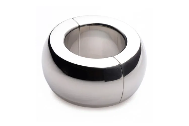 Master Series Cock & Ball Devices | Penis Rings>Magnet Master Stainless Steel Ball Stretcher