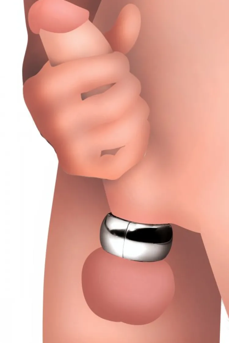 Master Series Cock & Ball Devices | Penis Rings>Magnet Master Stainless Steel Ball Stretcher