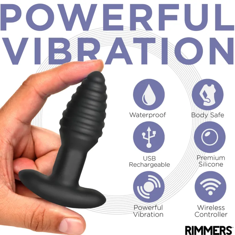 Rimmers Vibrating Butt Plugs | Insertable & Realistic Dildo Vibrators>Model-E Vibrating Rimming Plug w/ Remote Control