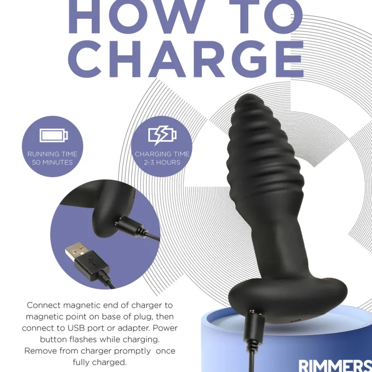 Rimmers Vibrating Butt Plugs | Insertable & Realistic Dildo Vibrators>Model-E Vibrating Rimming Plug w/ Remote Control