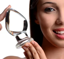 Prisms Erotic Glass Glass Butt Plugs | Butt Plugs>Molten Wide Glass Butt Plug