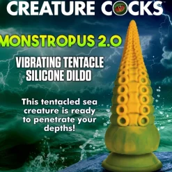 Creature Cocks Silicone Dildos | Harness Compatible Dildos>Monstropus 2.0 Vibrating Tentacle Silicone Dildo