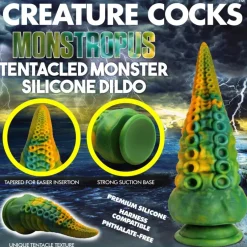 Creature Cocks Silicone Dildos | Non-Representational Dildos>Monstropus Tentacled Monster Silicone Dildo