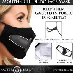 Master Series Ball Gags & Mouth Restraints | Masks & Dress-Up Accessories>Mouth-Full Dildo Face Mask