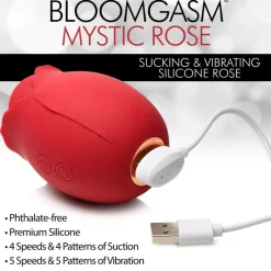Bloomgasm Silicone Vibrators | Unique Vibrators>Mystic Rose Sucking and Vibrating Silicone Rose