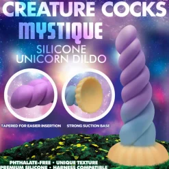 Creature Cocks Silicone Dildos | Non-Representational Dildos>Mystique Silicone Unicorn Dildo
