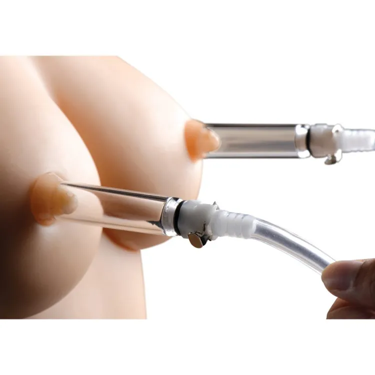 Size Matters Nipple Clamps & Stimulators | Female Enhancement>Nipple Pumping System with Dual Detachable Acrylic Cylinders