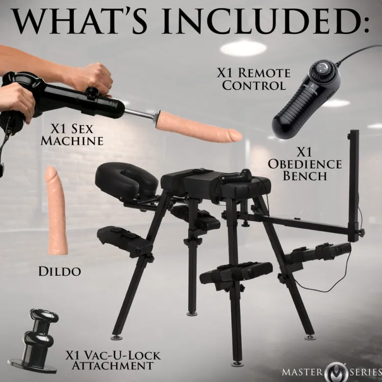Master Series Sex Furniture, Swings, & More | Sex Furniture>Obedience Chair with Sex Machine