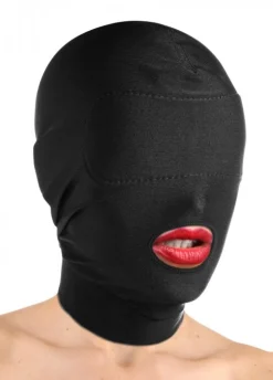 Master Series Ball Gags & Mouth Restraints | Masks & Dress-Up Accessories>Open Mouth Hood with Padded Blindfold