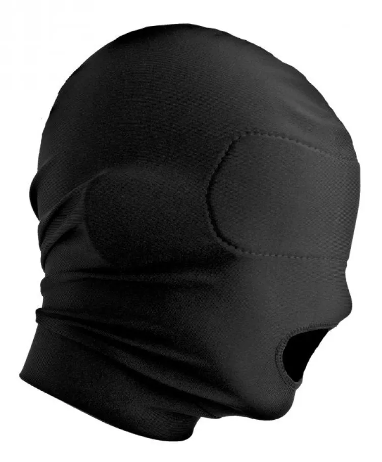 Master Series Ball Gags & Mouth Restraints | Masks & Dress-Up Accessories>Open Mouth Hood with Padded Blindfold