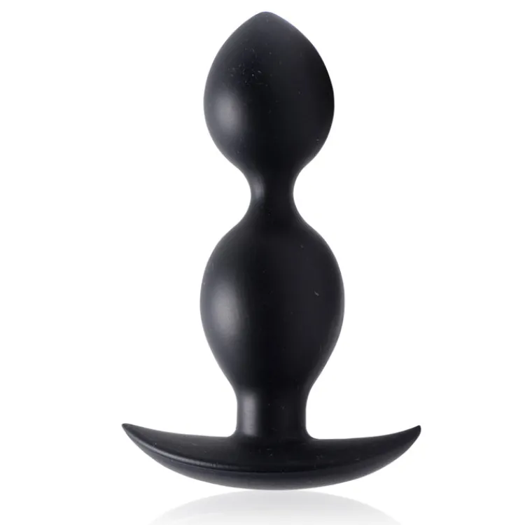 Master Series Butt Plugs | Aluminum & Steel Dildos & Insertables>Orbs Steel Weighted Duotone Silicone Anal Plug