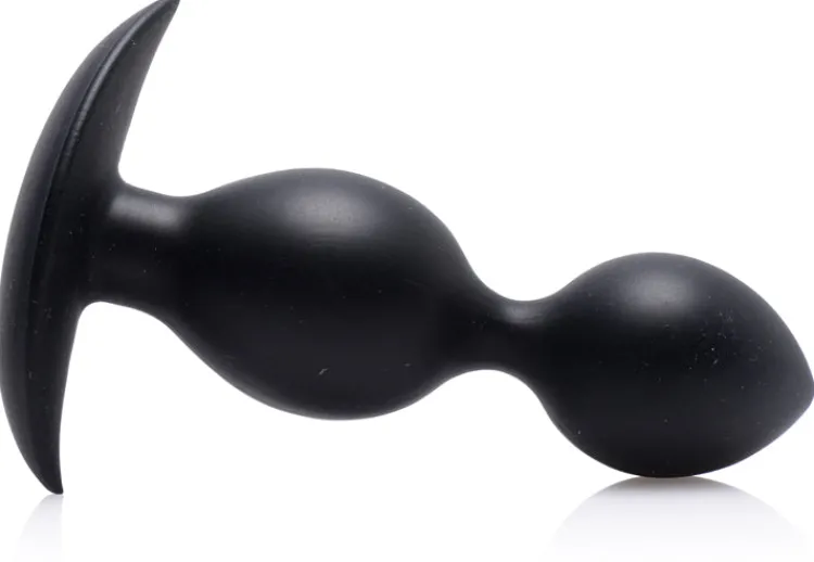Master Series Butt Plugs | Aluminum & Steel Dildos & Insertables>Orbs Steel Weighted Duotone Silicone Anal Plug