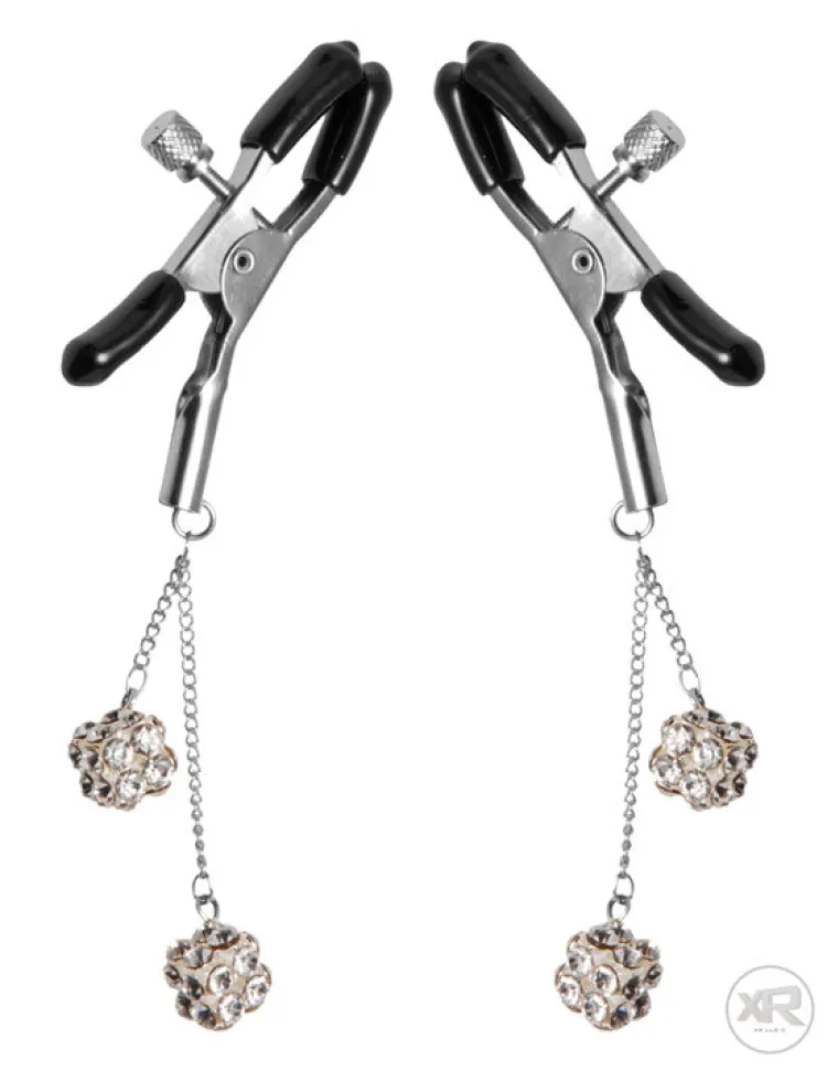 Master Series Nipple Clamps & Stimulators>Ornament Jeweled Nipple Clamps