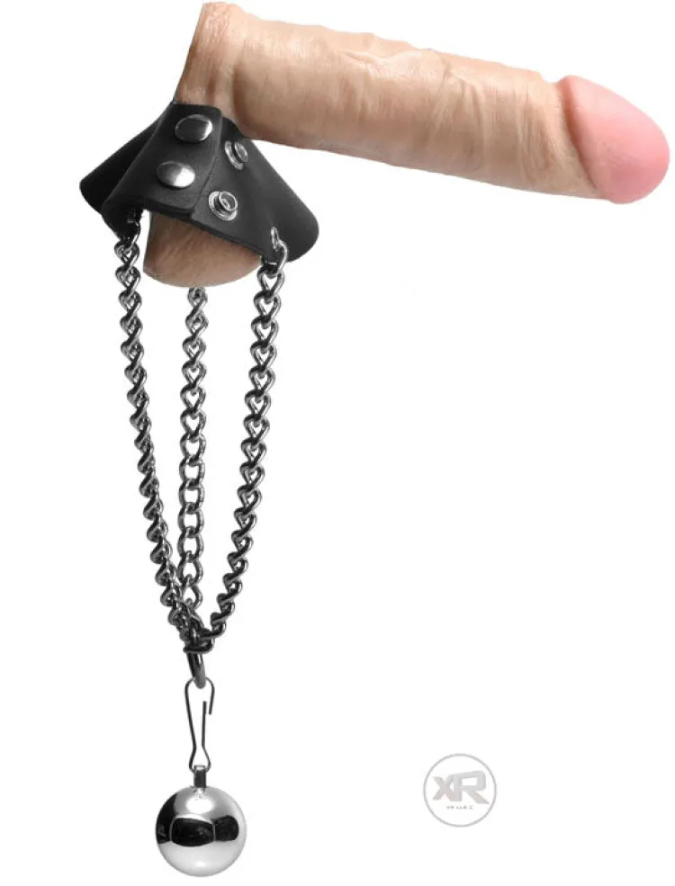 Strict Leather Cock & Ball Devices | Penis Rings>Parachute Stretcher with Ball Weight