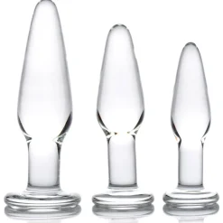 Prisms Erotic Glass Anal Starter Toys | Butt Plugs>3pc Dosha Glass Anal Plug Kit